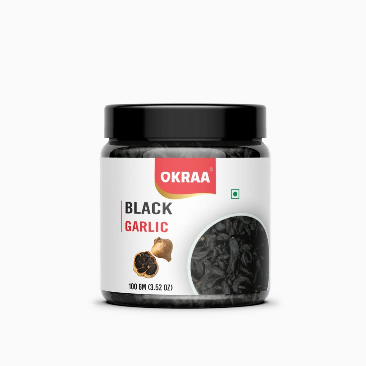 OKRAA Black Garlic - 100 GM (Natural) Super Food/Highly Nutritious/Ready To Eat Peeled Cloves (B0BFR4PBY2) Amazon Price History, Amazon Price Tracker