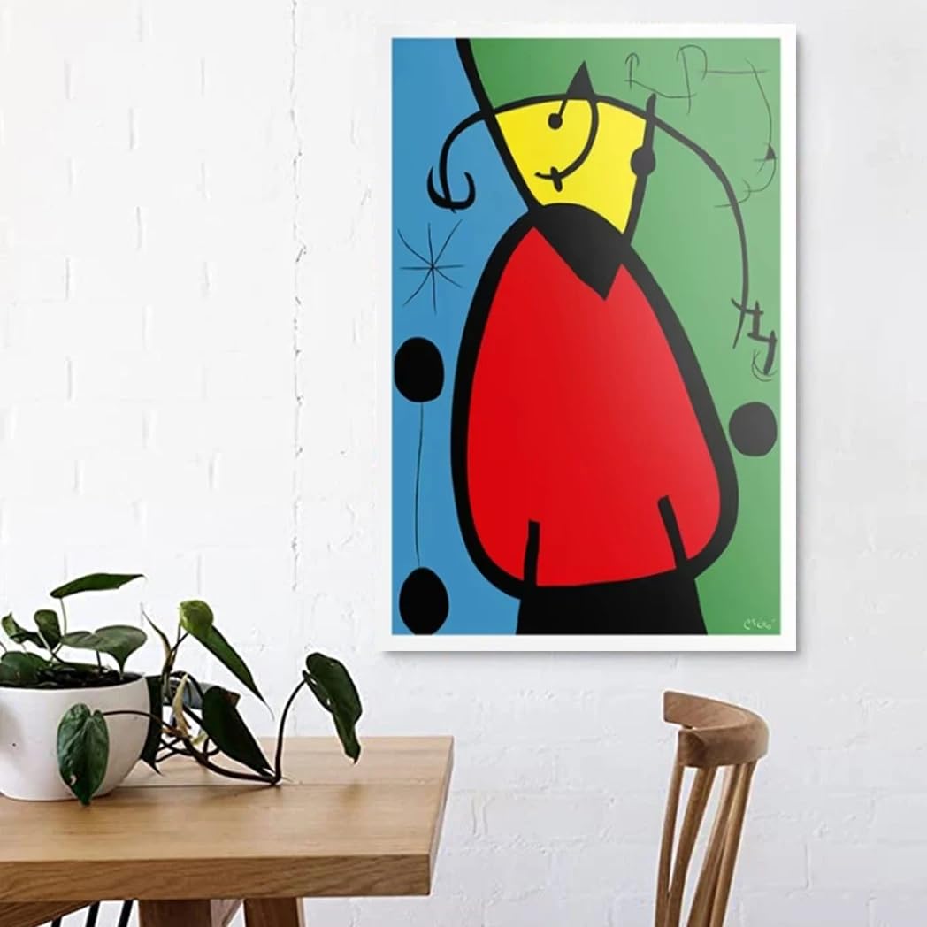 SDVIB Modern Surrealism Joan Miro Art Posters and Pictures Wall Art Posters Canvas Paintings Prints on Wall Home Decor(50x70cm/Frameless)
