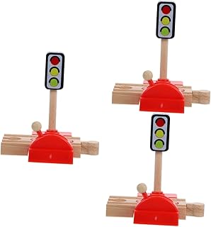 TOYANDONA 3 Peças Acessórios De Trilho De Trem Trem De Bloqueio De Estrada Sinais De Semáforo De Trem Modelo De Bloqueio De Estrada Brinquedo De Bloqueio De Estrada Para Crianças Brincando