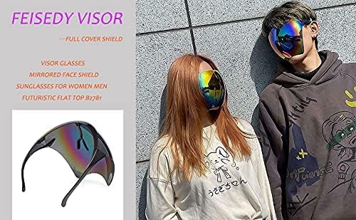 FEISEDY Full Cover Face Visor Protective Glasses Mirror Shield Sunglasses Anti Fog B2781
