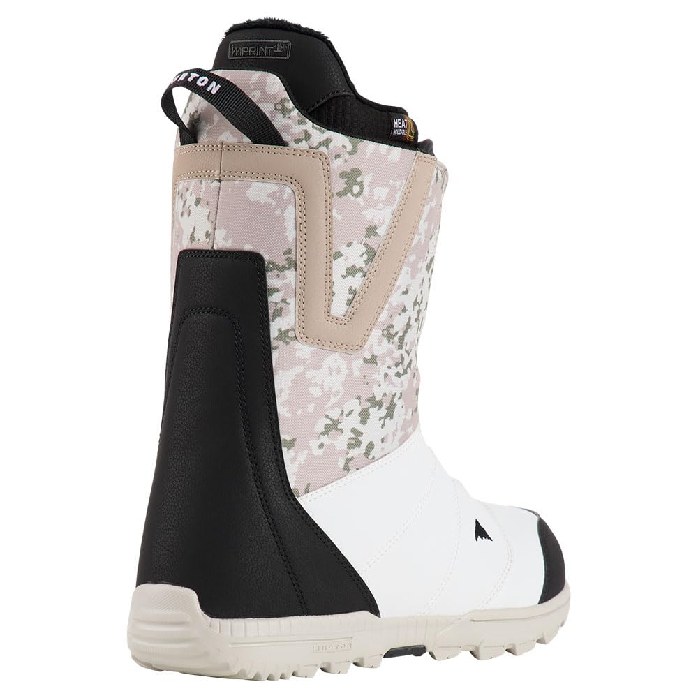 Burton Moto Boa Snowboard Boots Black White Snowfall Camo Homme Noir