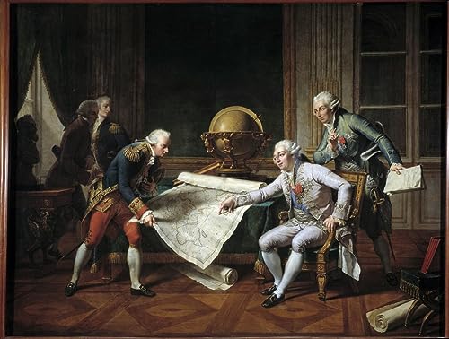 Affiche Impression d'art Louis XVI donnant des instructions au capitaine Jean François Galaup