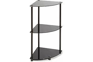 Convenience Concepts Designs2Go Glass 3 Tier Corner Shelf