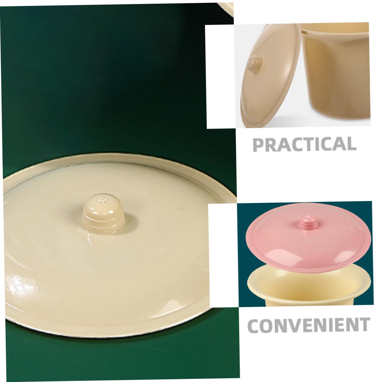 Garneck 12 Pz coperchio del vasino plasil steg tappi barattoli Durevole copriwater orinatoio portatile per bambini coperchio del secchio per l'urina del water portatile plastica