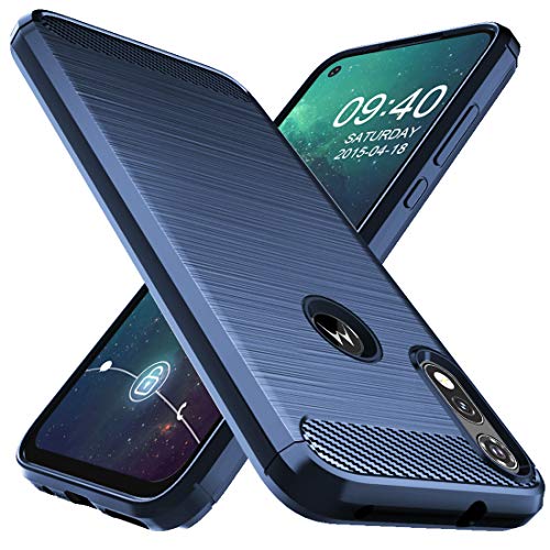 Osophter for Moto E 2020 Case,Moto XT2052-1 Case Shock-Absorption Flexible TPU Rubber Protective Phone Cover for Motorola Moto E(2020)(Blue)