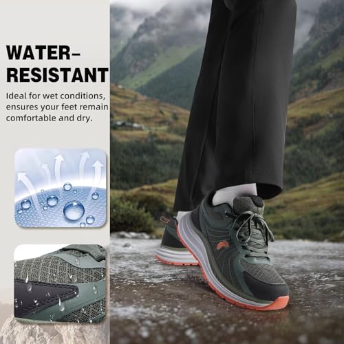 Men's Orthopedic Trail Running Shoes: Comfortable Casual Arch Support Plantar Fasciitis Workout Walking Shoes, Orthotic Flat Feet Hiking Sport Gym Cross Training Sneakers for Foot and Heel Pain Relief2