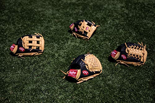Rawlings Luva de beisebol da série Prodigy, teia de armadilha modificada, 29 cm, mão direita