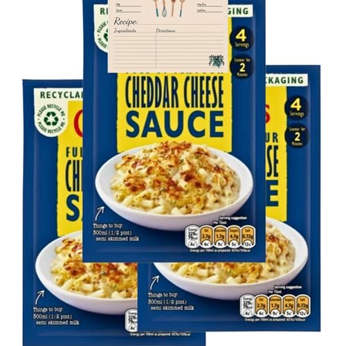 Sauce Mix Bundle With Classic Comforts Cheddar Cheese Sauce Meal Maker 40g (3 Pack) By Oerich Gift
