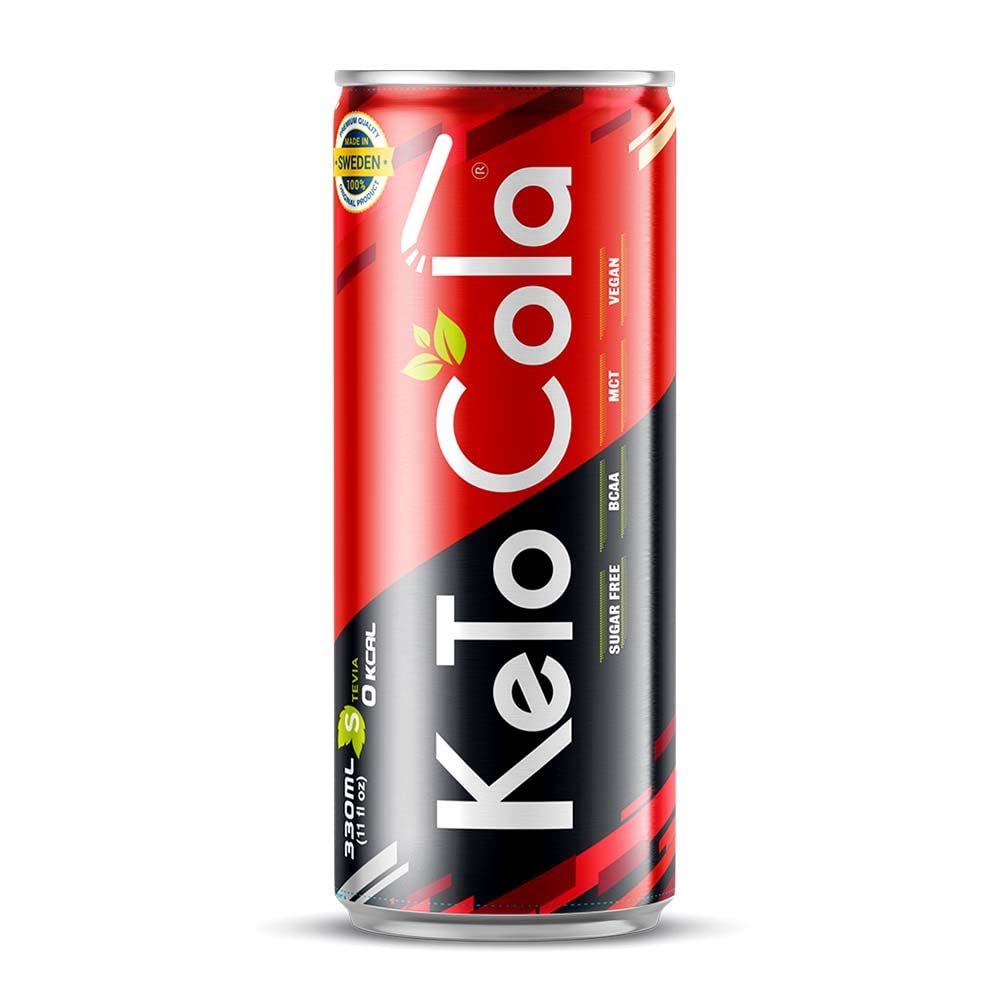 lapervaKeto Cola - Zero Calorie, MCT-Infused, BCAA & Glutamine Enhanced, Caffeinated, Electrolyte-Rich Soda - Vegan, Stevia & Sucralose Sweetened (1 Piece)