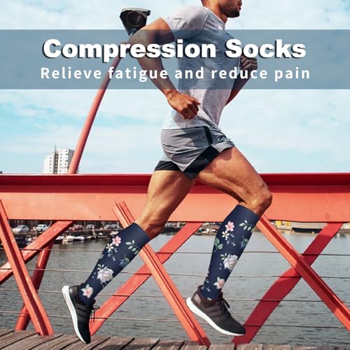 Image of Compression Socks for Women & Men Circulation (6 Pairs) 15-20 mmHg is Best Support for Athletic Running,Nurse