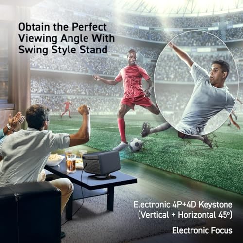 E Gate i9 Pro Automatic Projector, 12000 Lumen & 600fc (Segment Brightest), 4k Support, Auto Keystone & Digital Focus, HDMI ARC, USB, WiFi... - Image 5