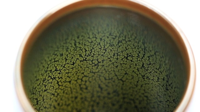Taza de porcelana cilíndrica sin asa, 12 oz, flores glaze miniatura 7