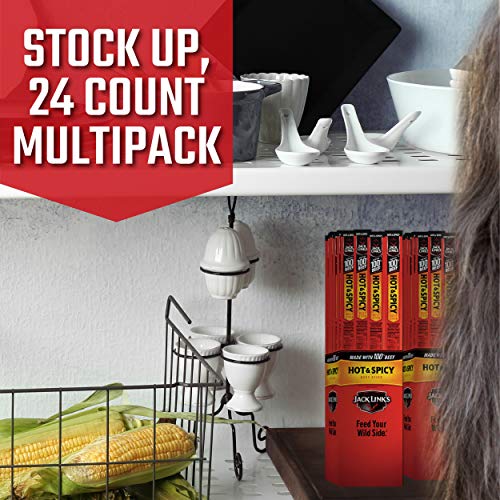 Jack Link’s Beef Snack Sticks, Hot and Spicy, 1.5 oz., 24 Count – Great Protein Snack, Meat Stick with 8g of Protein, Made with 100% Premium Beef, No added MSG - Thumbnail 6