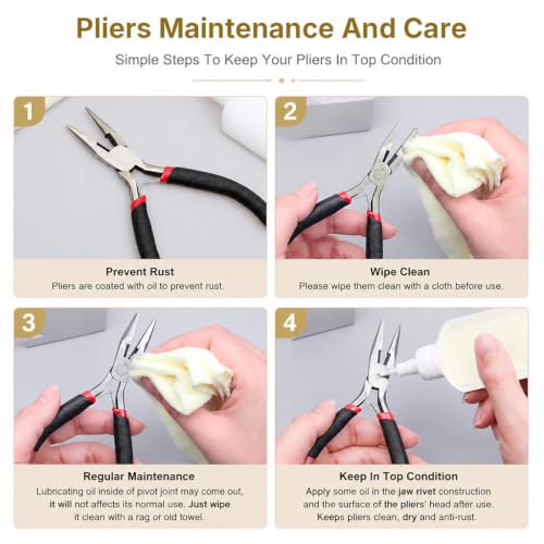 Image of HASTHIP Jewelry Making Supplies Kit with Pliers Findings Beading Wires