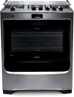 Fogão Consul 5 bocas cor Inox com Dupla chama e timer digital - CFS5QAR BIVOLT
