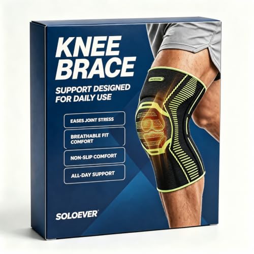 Knee Brace for Men ＆ Women [Upgraded Side Stabilizers Support] Compression Knee Support with Patella Gel - Medical Knee Sleeve for Pain Relief, ACL, PCL, Meniscus, Injury Recovery, Arthritis, Sports