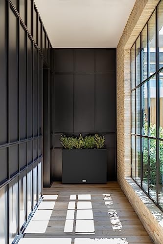 Veradek Block Series Medium Indoor/Outdoor Span Planter (30" H X 10" W X 38" L, Black) #TOP3