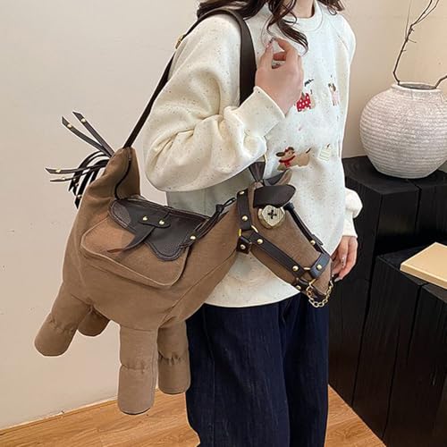 Sac à bandoulière tendance à poches multiples et sangle réglable en PU