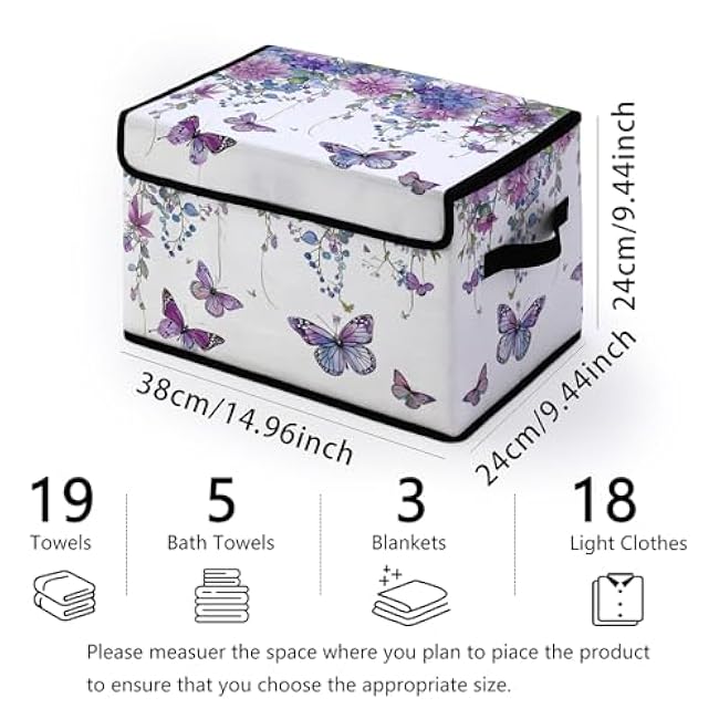 Stackable Clothes Storage Bins with Lids,Closet Organizers Fabric Box for Home and Office,Blanket Clothes Organizers,Under Bed Storage Containers 3 Pack.