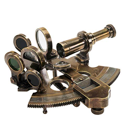 Image of Nautical 3 inch Inch Brass Hand-Made Sextant - Marine Working Navigational Sextant
