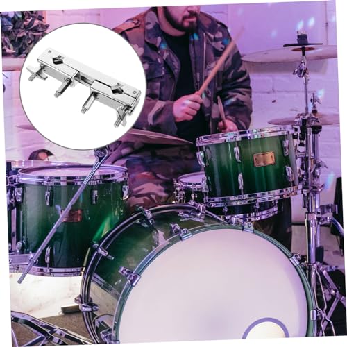 Abrazadera para tambor para platillos e instrumentos de percusión, diseño doble, construcción ligera para montaje seguro y fácil portabilidad miniatura 6