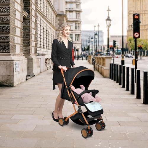 Triciclo bebé evolutivo hasta 25 kg, bicicleta de paseo bicicleta para niños mayores, asiento reversible, bolsa grande, portavasos, rueda libre - B-negro