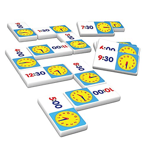 Time Dominoes con 28 fichas para aprender la hora