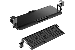 Ergonomic Clamp on Slide Out Keyboard under Desk