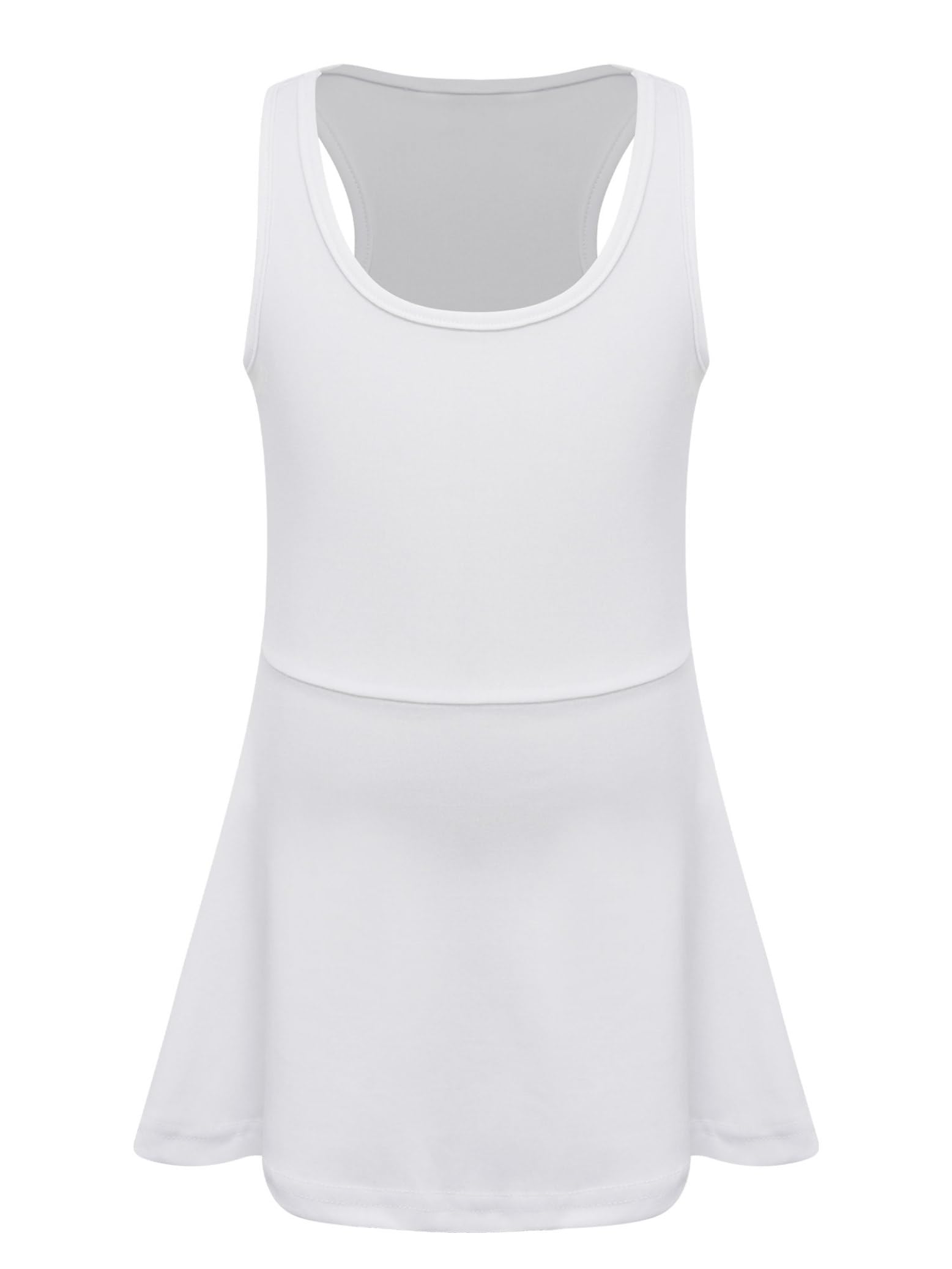 Traje de tenis para niños y niñas, sin mangas, deportivo, espalda cruzada, vestido de entrenamiento, ropa deportiva