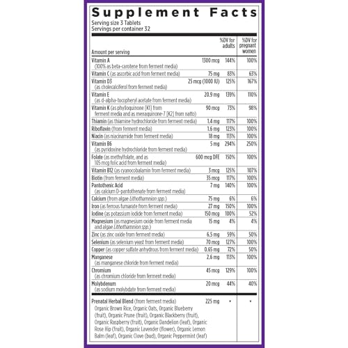 Image of New Chapter Advanced Perfect Prenatal Vitamins, 96ct, Made with Organic, Non-GMO Ingredients for Healthy Baby & Mom - Folate (Methylfolate), Whole-Food Fermented Iron, Vitamin D3 + Ginger