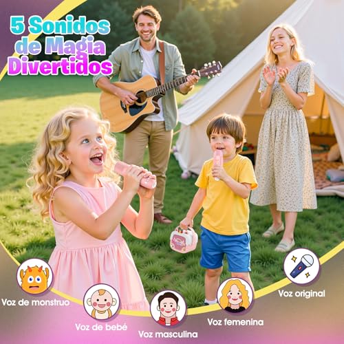 Miniatura 3 de Dislocati Regalo Niña 3-12 Años,Micrófono Karaoke 2 Microfonos Inalambricos Unicornios Para Niñas Karaoke Infantil Juguetes Niña 3-12 Años Bluetooth 5.3 Juguete Musical Con Luces Y Efectos De Sonido