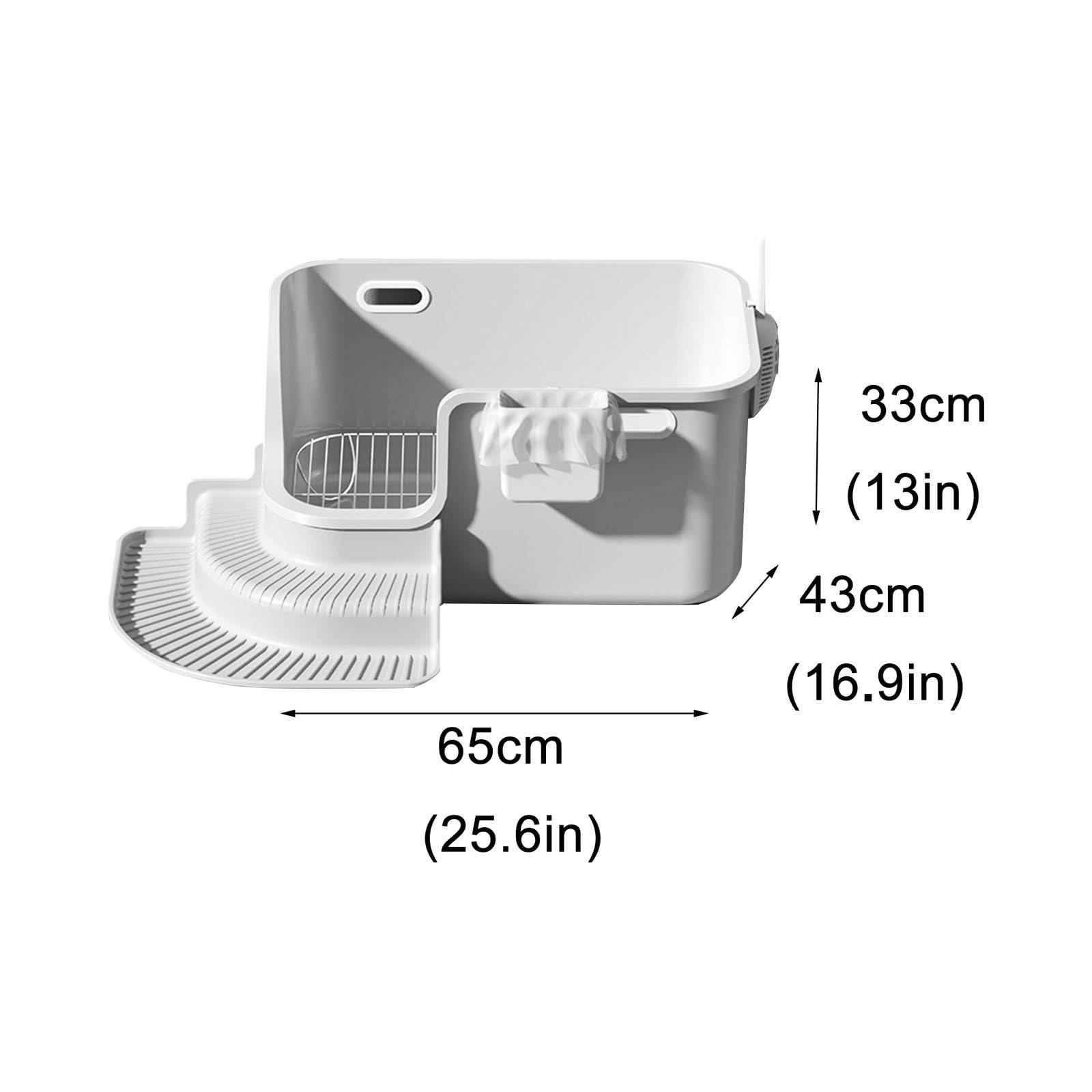 Hundetoilette mit Rampe und Halterung für Kotbeutel