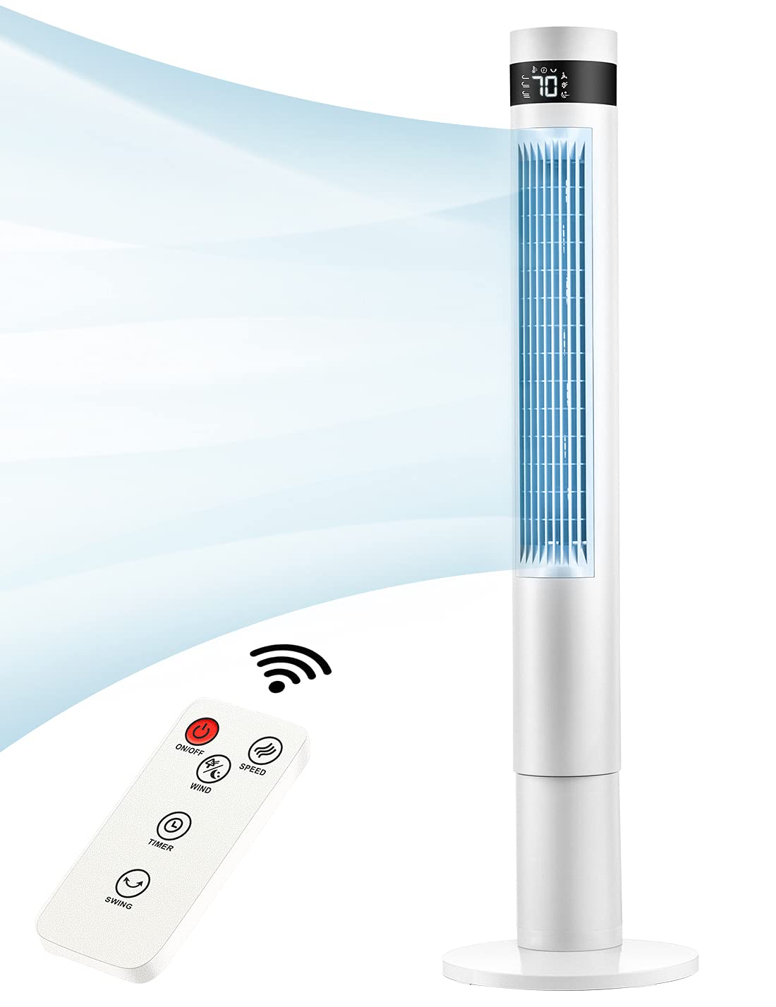 Buy Selanto 44'' Tower Fan with Remote, Portable 80° Oscillating Fan