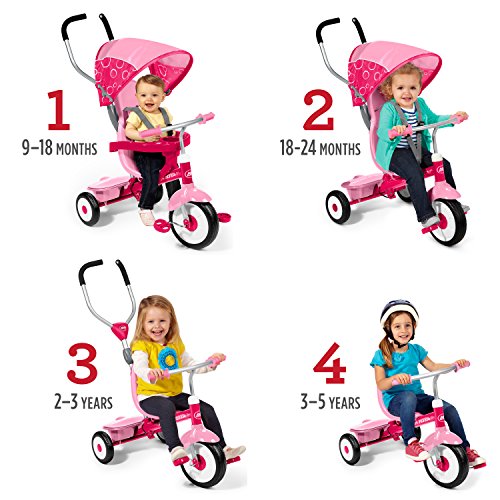 pink radio flyer tricycle 4 in 1