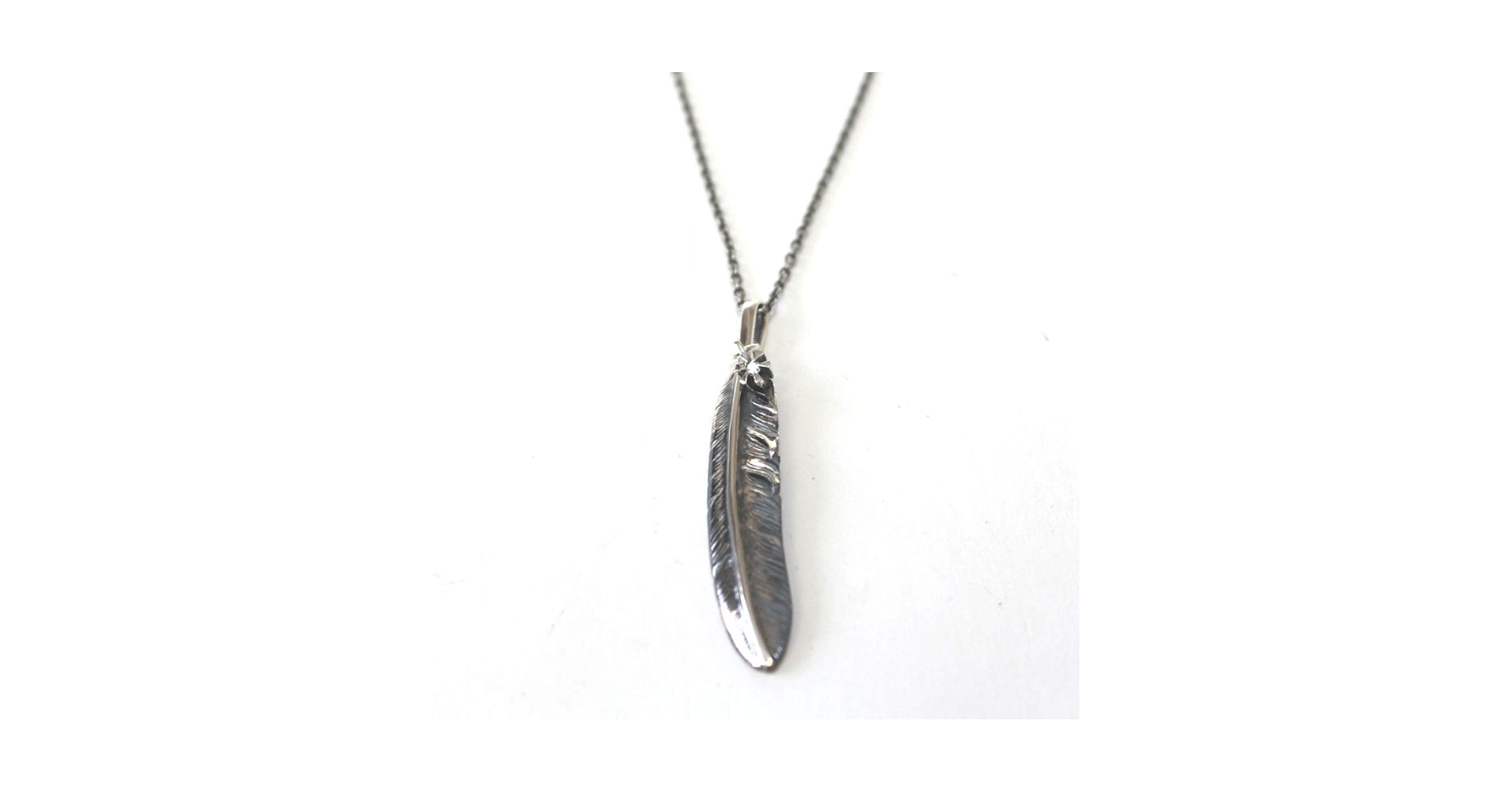 新品JAM  MADE B77リーフェザー ネックレス 3葉メンズ桐箱付 JNS1282)B77（バナナ） LEAF（葉っぱ） FEATHER（葉根） バナナ リー