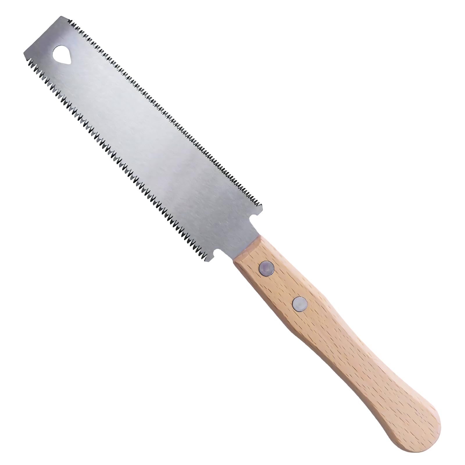 Joyan Small Japanese Woodworking Handsaw, Double Blade Pull Saw 12/17 TPI