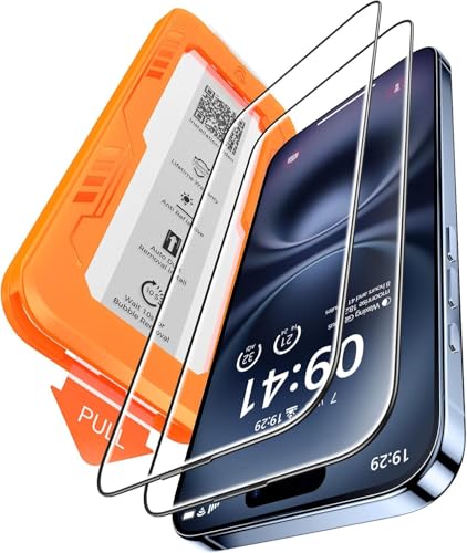 Image of Supershieldz 2-Pack Screen Protector Compatible for iPhone 15 /16 (6.1-Inch) Tempered Glass, Easy Installation Tool, 9H Hardness, HD Clear, Case Friendly, Full Coverage