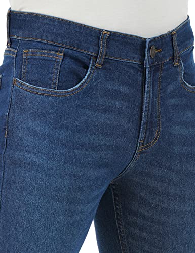 Image of INKD Men's Slim Fit Jeans - Mid-Rise | Cotton Blend | Contrast Stitch | Stretchable Fabric | Classic 5 Pocket Styling | Men's Bottomwear (Available in Plus Sizes)
