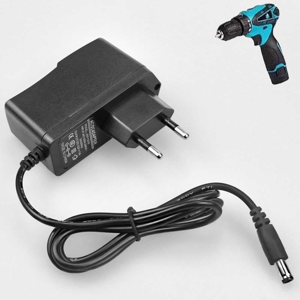 Multi-Protection 12v 1a Ac Power Adapter Charger with LED Indicator for Cordless Drill Power Tools (1Pcs 12V 1Amp DC Power Adapter)-image-0