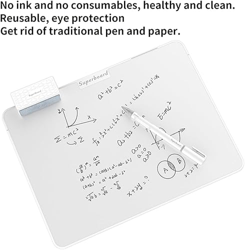 Miniatura 5 de Tableta de escritura magnética de 15 pulgadas, tablero de dibujo borrable con imanes, tablero de escritura para niños y adultos en casa, escuela,