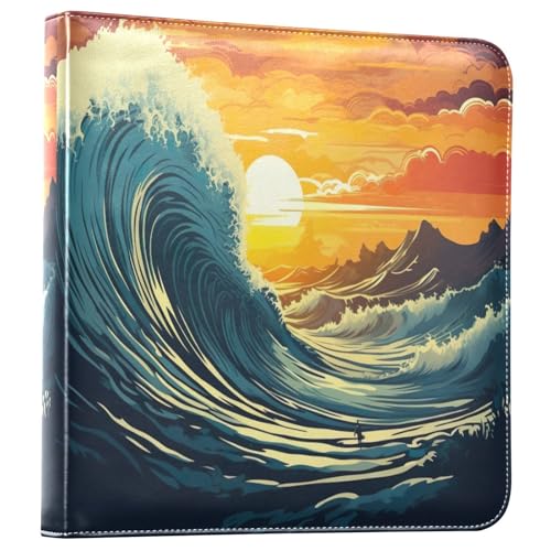 Álbum de fotos DIY autoadhesivo FLildon con cubierta de cuero PU, diseño de 3 anillas, 40 páginas 8x10 para recuerdos