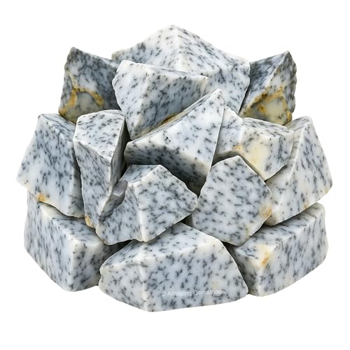 Image of Amazing Gemstone Dendrite Opal Raw Crystals and Healing Stones, Natural Rocks for Tumbling - DIY Raw Stones and Crystals, 2 Pieces