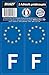 STICKZIF spef 2 Adhesiva Pegatinas países Europe Francia, Set de 2