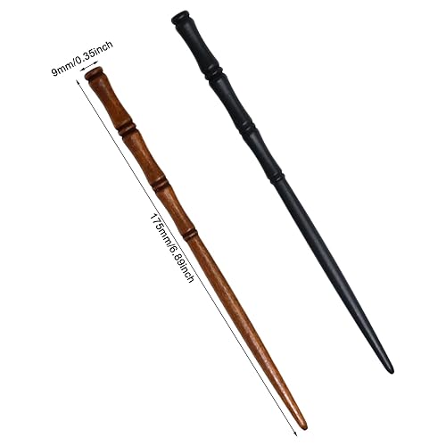 Miniatura 2 de Honbay 6 palillos de madera retro con forma de bambú, palillos de madera hechos a mano, soporte decorativo para el cabello para mujeres, accesorios