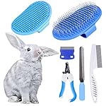 6-Piece Rabbit Grooming Kit, Small Animal Grooming Kit with Pet Hair Remover, Pet Nail Clipper, Flea Comb, Pet Shampoo…