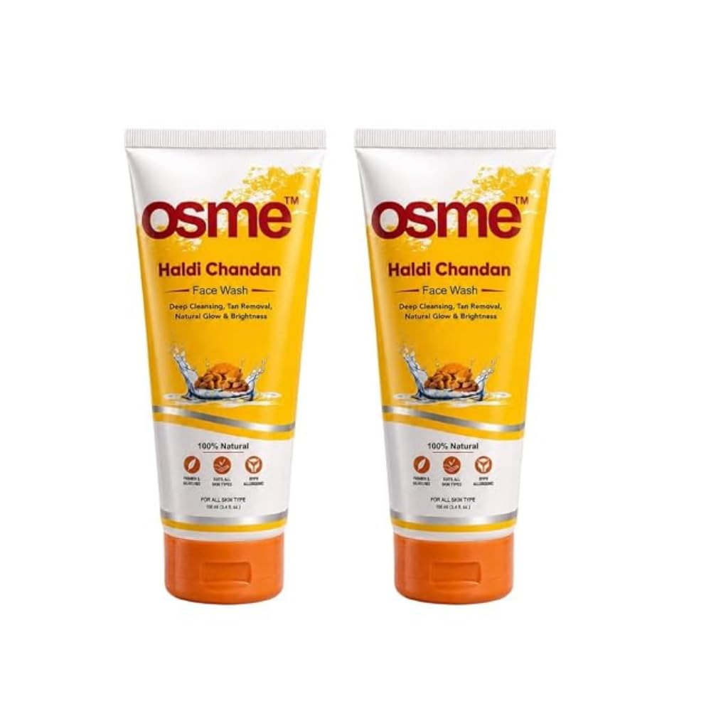 Osme Haldi Chandan Face Wash 100ml | Turmeric & Sandalwood Face Cleanser for Men & Women | Deep Cleansing Face Wash | Helps Remove Tan, Enhance Natural Glow & Brightness | Paraben & Sulphate Free | All Skin Types-image-34