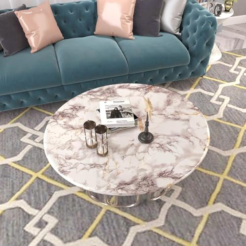 Image of WALLMATE Marble Wallpaper Self Adheisve Marble Wallpaper Waterproof Countertop Furniture Kitchen Marble Sticker (Gold Cream Marble, 24x96 Inch)