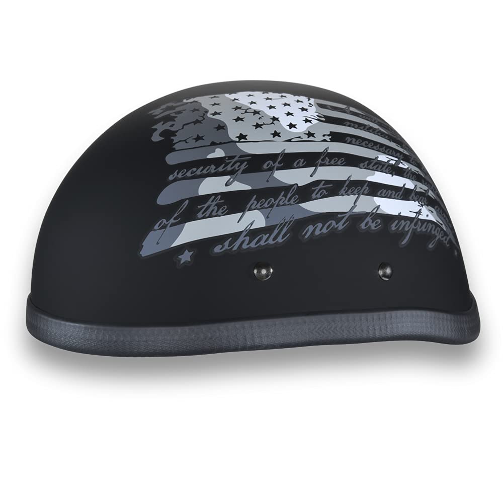 Daytona Helmets Graphics Bicycle Helmets for Men - Novelty Half Helmet with Breathable Liner - Retro Skull Cap – Eagle Headgear with Head Wrap