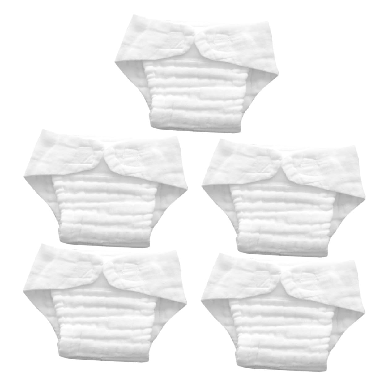 Pañal de Algodón Reutilizable para Ñiño, 5 Piezas, Talla M Blanco