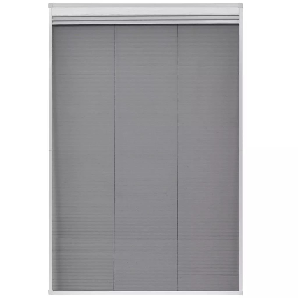 LAPOOH Insektenschutz-Plissee für Fenster, Fliegengitter Fenster, Fliegenschutz Fenster, Pollenschutzgitter Fenster, Insektengitter Fenster, Insektennetz, Fensternetz, Jalousie Aluminium 80x120 cm